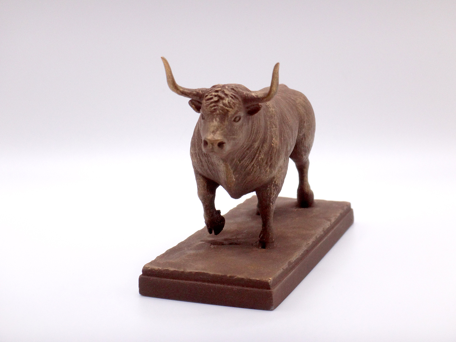 3D Printed miniature Bull Figurine. 3D Printing Service.